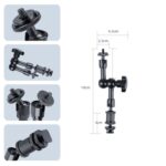 Brazo mágico articulado de fricción ajustable de 7 pulgadas + clips de garras grandes, 7 inch Magic Arm + Claws Clips - Imagen 5