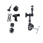 Brazo mágico articulado de fricción ajustable de 7 pulgadas + clips de garras grandes con abrazadera para teléfono, 7 inch Magic Arm + Claws Clips with Phone Clamp