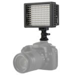 HD-160 Luz blanca LED Luz de video en la cámara Fotografía Iluminación Luz de relleno para cámara Canon, Nikon, DSLR con 3 placas de filtro