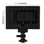 HD-160 Luz blanca LED Luz de video en la cámara Fotografía Iluminación Luz de relleno para cámara Canon, Nikon, DSLR con 3 placas de filtro - Imagen 3