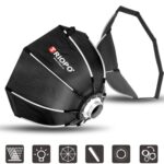 TRIOPO K2-120 120cm Speedlite Flash Octágono Softbox parabólico Difusor de montaje Bowens, K2-120 - Imagen 4