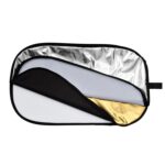 GODOX FT05-1 60 x 90 cm 5-en-1 Plata / suave / dorado / blanco / negro Placa reflectora de plegado oval - Imagen 4