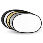 GODOX FT05-1 150 x 200 cm 5-en-1 Plata / suave / dorado / blanco / negro Oval Reflector plegable - Imagen 2