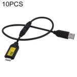 10 PCS Cable de datos de carga USB para Samsung WB5000 / 5500 / ES10, Longitud: 0.5m con anillo magnético