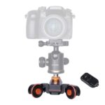 YELANGU L4X Rueda de cámara Dolly II Control deslizante de pista eléctrico Polea de video de 3 ruedas Carro rodante con control remoto para cámaras DSLR / DV domésticas, GoPro, teléfonos inteligentes, carga: 3 kg