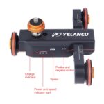 YELANGU L4X Rueda de cámara Dolly II Control deslizante de pista eléctrico Polea de video de 3 ruedas Carro rodante con control remoto para cámaras DSLR / DV domésticas, GoPro, teléfonos inteligentes, carga: 3 kg - Imagen 5