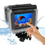 Para GoPro NEW HERO /HERO6 /5 Pantalla táctil Carcasa impermeable de 45 m Estuche protector con hebilla Soporte básico y tornillo, sin necesidad de quitar la lente