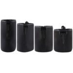 4 PCS Neopreno SLR Lente de cámara Bolsa de transporte Bolsa con mosquetón, Tamaño: 10x22cm, 10x14cm, 10x18cm, 8x10cm