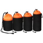 Bolsa de lente de cámara SLR 4 en 1, bolsa de lente Micro individual, bolsa interior de bilis, funda protectora impermeable más terciopelo grueso, 4 in 1