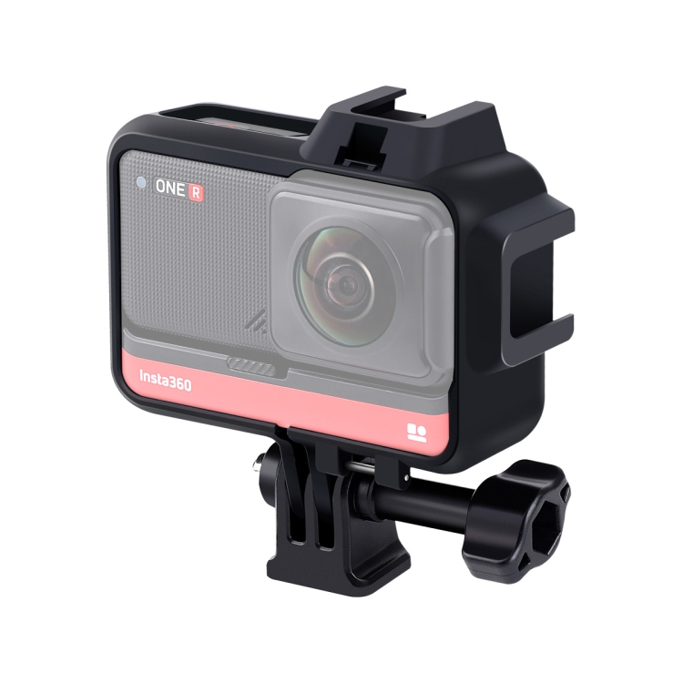 DCA1813B.jpg Caja protectora de montaje en marco de plástico con adaptador de Base de trípode, tornillo largo y Base de zapata fría para Insta360 One R, Cold Shoe Frame - Imagen 1