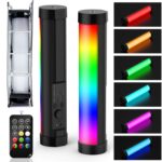 Luxceo P100 RGB Photo Video Light Stick Magnet Homm Led Light con control remoto y softbox de cuadrícula