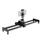 Yelangu L60E 60cm Slide Rail Track + L4 Video de 3 ruedas Dolly con sujeción de teléfono y cabezal