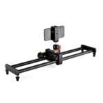 Yelangu L60E 60cm Slide Rail Track + L4 Video de 3 ruedas Dolly con sujeción de teléfono y cabezal
