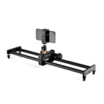 Yelangu L60E 60cm Slide Rail Track + L4 Video de 3 ruedas Dolly con sujeción de teléfono y cabezal