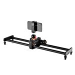 Yelangu L60E 60cm Slide Rail Track + L4 Video de 3 ruedas Dolly con PC142 Phone Clamp & Ballhead
