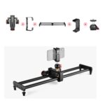 Yelangu L60E 60cm Slide Rail Track + L4 Video de 3 ruedas Dolly con PC142 Phone Clamp & Ballhead - Imagen 3