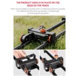 Yelangu L60E 60cm Slide Rail Track + L4 Video de 3 ruedas Dolly con PC142 Phone Clamp & Ballhead - Imagen 5