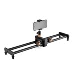 Yelangu L60E 60cm Slide Rail Track + L4 Video de 3 ruedas Dolly con PC142 Phone Clamp & Ballhead