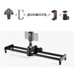 Yelangu L60E 60cm Slide Rail Track + L4 Video de 3 ruedas Dolly con PC142 Phone Clamp & Ballhead - Imagen 3