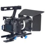 YELANGU YLG1105A Kit de estabilizador de jaula de cámara de video con mango con caja mate y enfoque de seguimiento para Panasonic Lumix DMC-GH4 y G7 / Sony A7 y A7S y A7R y A7RII y A7SII - Imagen 4