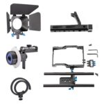 YELANGU YLG1105A Kit de estabilizador de jaula de cámara de video con mango con caja mate y enfoque de seguimiento para Panasonic Lumix DMC-GH4 y G7 / Sony A7 y A7S y A7R y A7RII y A7SII - Imagen 5
