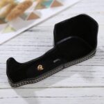 Base de media funda para cámara de cuero PU con rosca de 1/4 de pulgada para Sony Alpha 6100 / A6100, For Sony Alpha 6100 / A6100