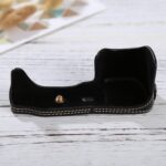 Base de media funda para cámara de cuero PU con rosca de 1/4 de pulgada para Sony Alpha 6100 / A6100, For Sony Alpha 6100 / A6100 - Imagen 2