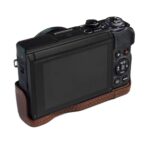 Base de media caja para cámara de cuero PU con rosca de 1/4 de pulgada para Canon G7 X Mark III / G7 X3, For Canon G7 X Mark III - Imagen 3