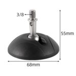 BEXIN GSF68-S Trípode 3/8 pulgadas Puntas de pie de acero inoxidable Almohadilla de pie de plástico - Imagen 2