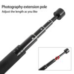 BEXIN P275A Extensor de barra de extensión de aleación de aluminio Selfie Stick Extender, Longitud: 19cm-73cm - Imagen 5