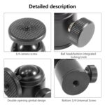 BEXIN K18A Mini rótula de bola de metal panorámica de rotación de 360 grados - Imagen 4