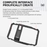 YELANGU LW-B01-1 Vlogging Transmisión en vivo Smartphone Video Rig Jaula de metal, LW-B01-1 - Imagen 3
