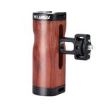 YELANGU LW-B01-2 Empuñadura lateral de madera con zapata fría para jaula de cámara LW-B01