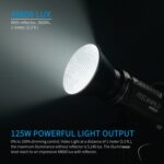 FEELWORLD FL125D Luz de vídeo con fuente puntual de luz diurna de 125 W, control de aplicación Bluetooth, FL125D - Imagen 4
