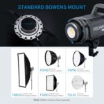 FEELWORLD FL225D Luz de vídeo con fuente puntual de luz diurna de 225 W, control de aplicación Bluetooth, FL225D - Imagen 4