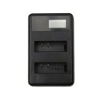 Pantalla LCD Cargador de baterías DUAL con cable USB para la cámara deportiva Xiaoyi 4K, muestra la capacidad de carga (XM47) - Imagen 2