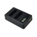 Pantalla LCD Cargador de baterías DUAL con cable USB para la cámara deportiva Xiaoyi 4K, muestra la capacidad de carga (XM47) - Imagen 3