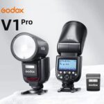 Flash de cámara con cabezal redondo de iones de litio TTL Godox V1Pro - Imagen 2
