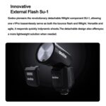 Flash de cámara con cabezal redondo de iones de litio TTL Godox V1Pro - Imagen 4