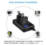 SJCAM SJ7000 / SJ6000 / SJ5000 / SJ4000 Batería Pantalla LCD Cargador de baterías duales, muestra la capacidad de carga, For SJCAM SJ7000 - Imagen 2