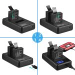 SJCAM SJ7000 / SJ6000 / SJ5000 / SJ4000 Batería Pantalla LCD Cargador de baterías duales, muestra la capacidad de carga, For SJCAM SJ7000 - Imagen 5