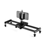 YELANGU L140T-A Riel deslizante de fibra de carbono de 40 cm con abrazadera para teléfono y adaptador de rótula para teléfonos inteligentes, L140T-A