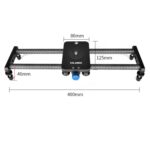 YELANGU L140T-A Riel deslizante de fibra de carbono de 40 cm con abrazadera para teléfono y adaptador de rótula para teléfonos inteligentes, L140T-A - Imagen 3