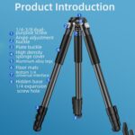 BEXIN RK264 Portable Collapsible Aluminum Alloy Camera Tripod, RK264 - Imagen 2