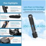 BEXIN RK264 Portable Collapsible Aluminum Alloy Camera Tripod, RK264 - Imagen 3