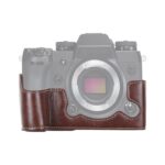 Base de media caja para cámara de cuero PU con rosca de 1/4 de pulgada para FUJIFILM X-H1, For FUJIFILM XH1