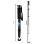 BEXIN P365C Cámara de fibra de carbono Monopod Travel Live Selfie Bracket Holder - Imagen 2