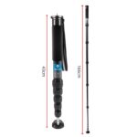 BEXIN P336C Cámara de fibra de carbono Monopod Travel Live Selfie Bracket Holder - Imagen 2