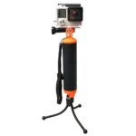 Empuñadura flotante con soporte para trípode y correa antipérdida ajustable para GoPro, Insta360, DJI y otras cámaras de acción