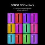 LUXCeO P6 RGB Foto colorida LED Stick Video Light Control de aplicación portátil Luz de relleno LED a todo color, P6 - Imagen 5